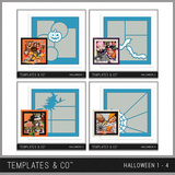 Halloween Template Bundle 1 - 4