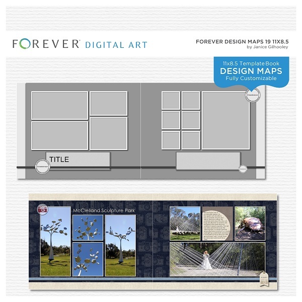 Forever Design Maps 19 11x8.5 Digital Art