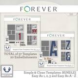 Clean And Simple Templates - Easy As A - Z And Easy As 1, 2, 3 Bundle