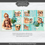 Aqua Fun Predesigned And Editable Pages
