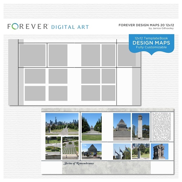 Forever Design Maps 20 12x12 Digital Art