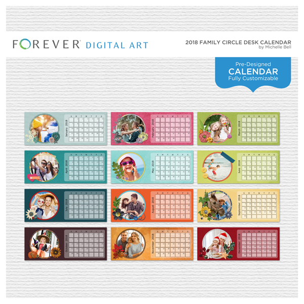 2018 Family Circle Desk Calendar
