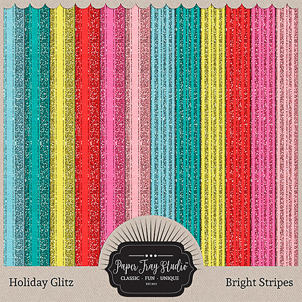 Holiday Glitz - Bright Stripes