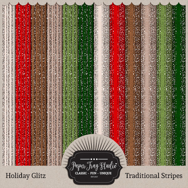 Holiday Glitz - Traditional Stripes