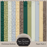 Embossed Frame Christmas Papers - Paper Pack 3