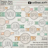 Happy Days Date Tags