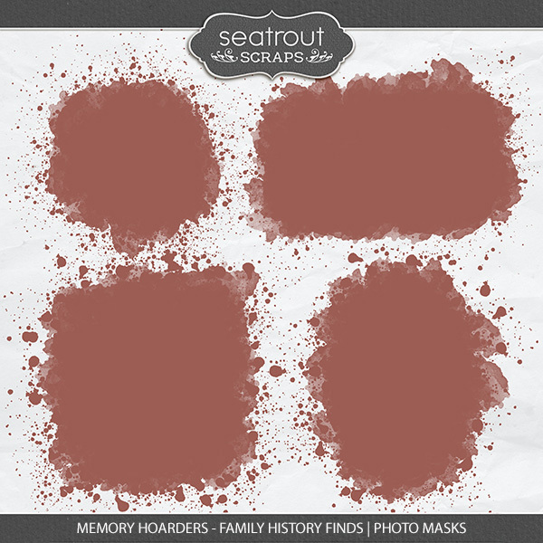 Memory Hoarders - Family History Finds Photo Masks Digital Art - Digital Scrapbooking Kits