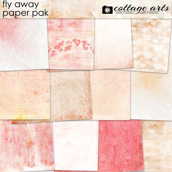 Fly Away Paper Pak Digital Art - Digital Scrapbooking Kits