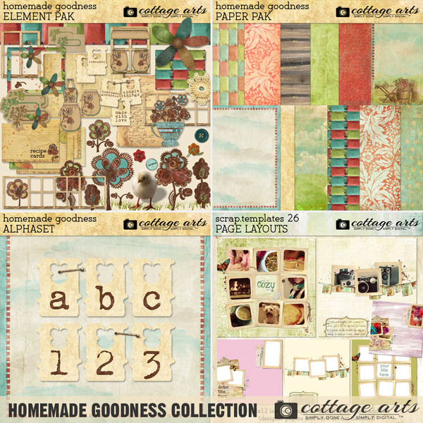 Homemade Goodness Collection Digital Art - Digital Scrapbooking Kits