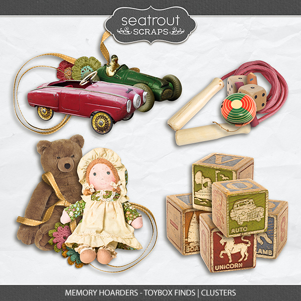 Memory Hoarders Toybox Finds - Clusters Digital Art - Digital Scrapbooking Kits