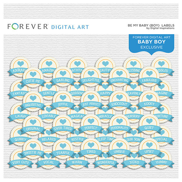 Be My Baby Boy Word Art Digital Art - Digital Scrapbooking Kits