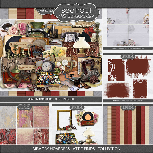 Memory Hoarders - Attic Finds Collection Digital Art - Digital Scrapbooking Kits