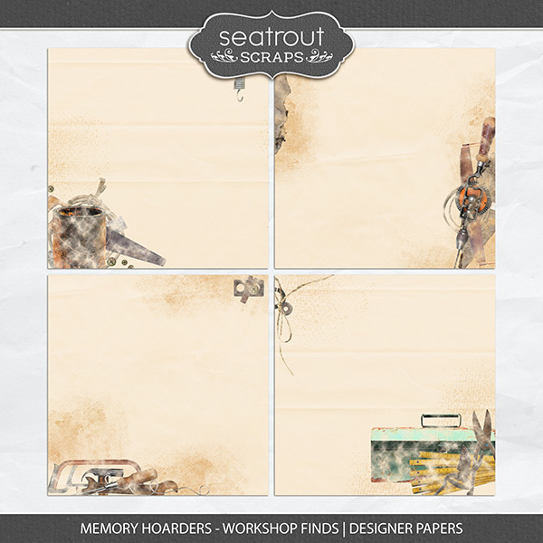 Memory Hoarders - Workshop Finds Designer Papers Digital Art - Digital Scrapbooking Kits