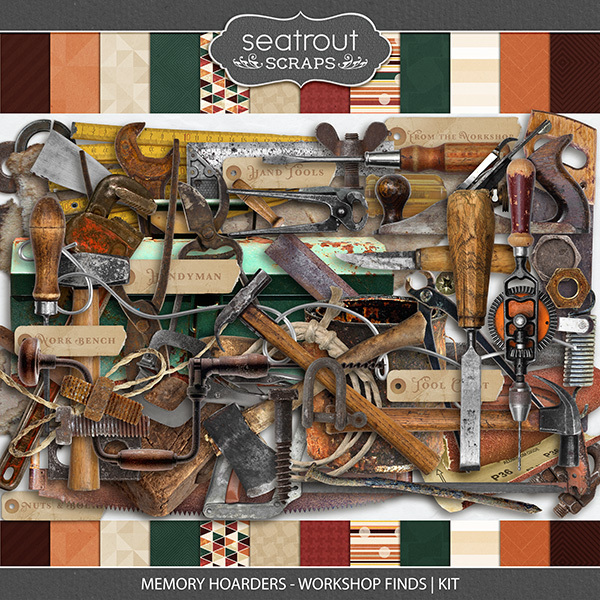 Memory Hoarders - Workshop Finds Kit Digital Art - Digital Scrapbooking Kits