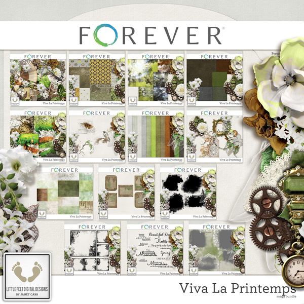 Viva La Printemps Mega Bundle Digital Art - Digital Scrapbooking Kits