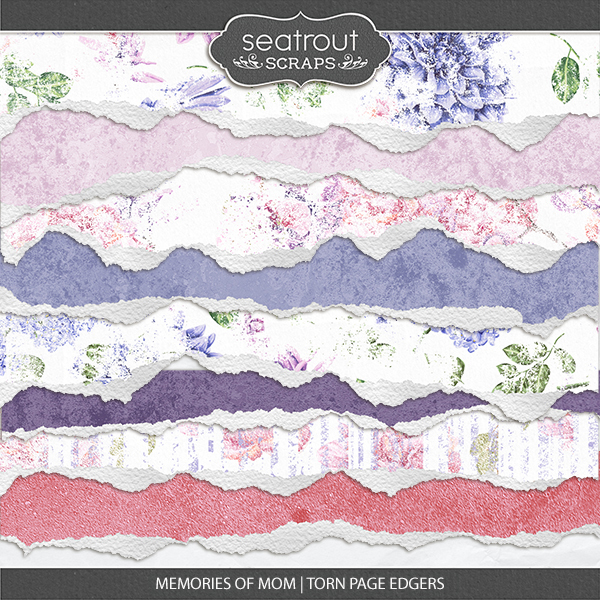 Memories Of Mom - Torn Edges Digital Art - Digital Scrapbooking Kits