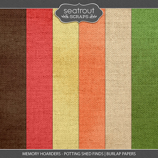 Memory Hoarders Potting Shed Finds - Burlap Papers Digital Art - Digital Scrapbooking Kits