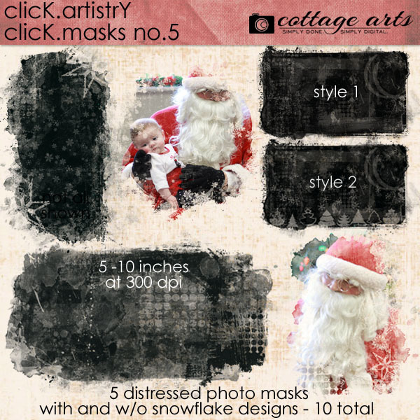 Click.Artistry Click.Masks 5 Digital Art - Digital Scrapbooking Kits