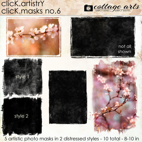 Click.Artistry Click.Masks 6 Digital Art - Digital Scrapbooking Kits