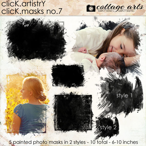Click.Artistry Click.Masks 7 Digital Art - Digital Scrapbooking Kits
