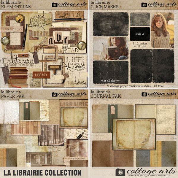 La Librairie Collection Digital Art - Digital Scrapbooking Kits