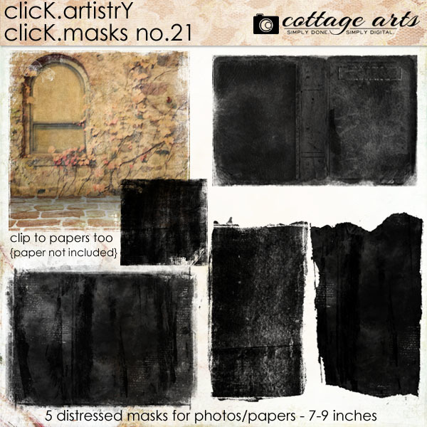 Click.Artistry Click.Masks 21 Digital Art - Digital Scrapbooking Kits