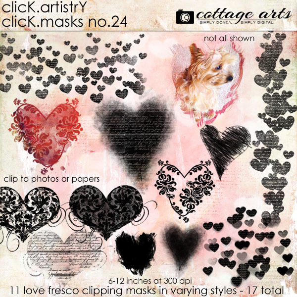 Click.Artistry Click.masks 24 - Love Fresco Digital Art - Digital Scrapbooking Kits
