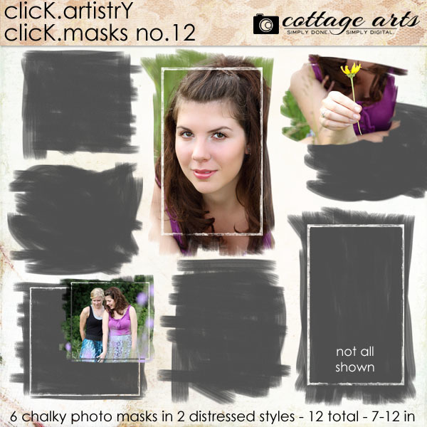 Click.Artistry Click.Masks 12 Digital Art - Digital Scrapbooking Kits