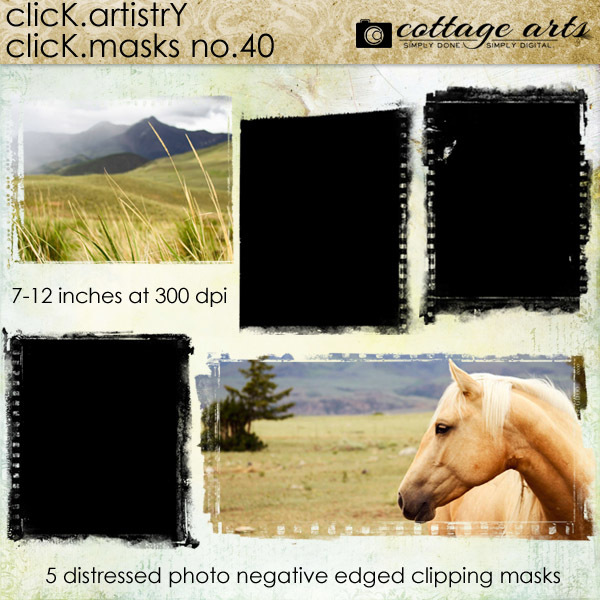 Click.artistry Click.masks 40 Digital Art - Digital Scrapbooking Kits