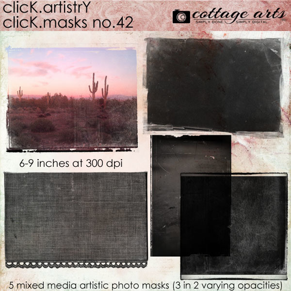 Click.artistry Click.masks 42 Digital Art - Digital Scrapbooking Kits