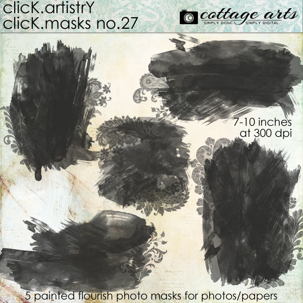 Click.artistry Click.masks 27 Digital Art - Digital Scrapbooking Kits