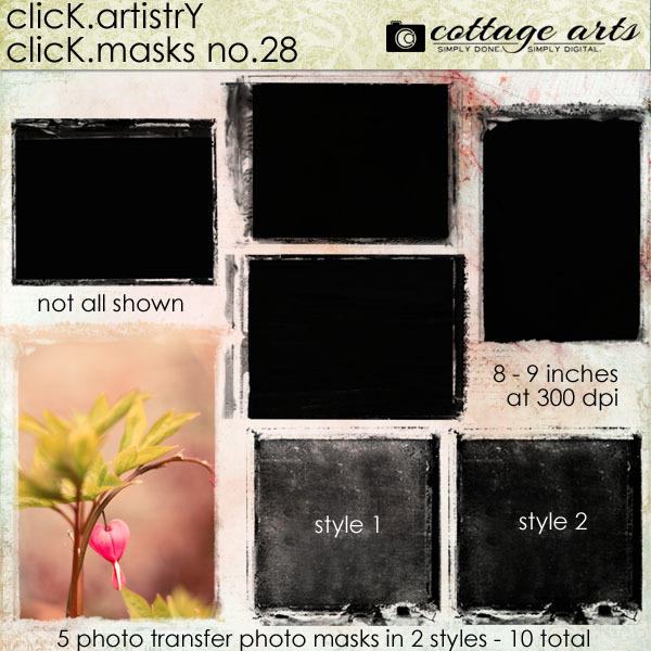 Click.artistry Click.masks 28 Digital Art - Digital Scrapbooking Kits