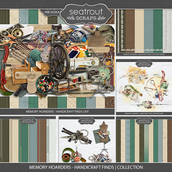 Memory Hoarders - Handicraft Finds Collection Digital Art - Digital Scrapbooking Kits