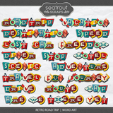 Retro Road Trip Word Art