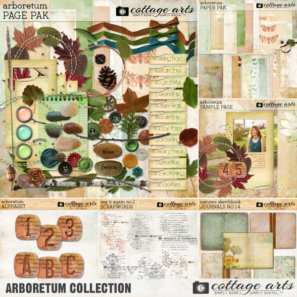 Arboretum Collection Digital Art - Digital Scrapbooking Kits