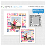 Color Guard Subway Art Canvas