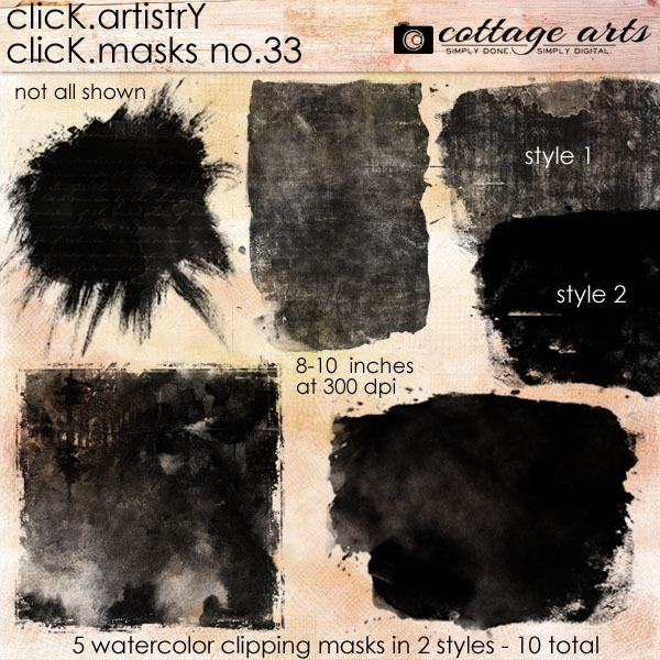 Click.artistry Click.masks 33 Digital Art - Digital Scrapbooking Kits