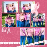 Think Pink 12x12 Page Print Templates