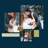 Blue & Gold Holiday 8x8 Pre-designed Book