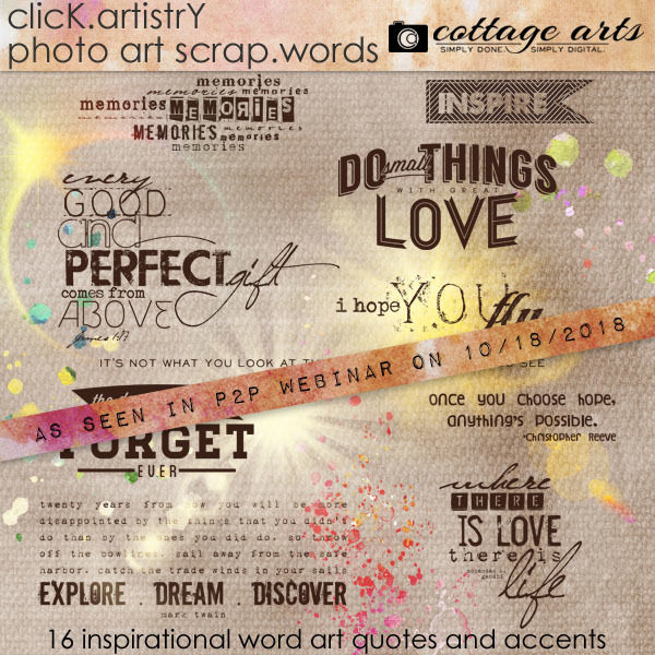 Click.artistry Scrap.words Digital Art - Digital Scrapbooking Kits