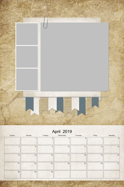 2019 &amp; 2020 Modern Rustic Calendar 12x18 | Digital Art
