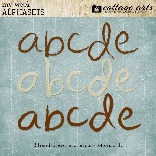 My Week Alphasets Digital Art - Digital Scrapbooking Kits