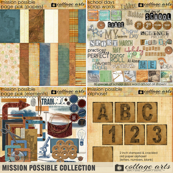 Mission Possible Collection Digital Art - Digital Scrapbooking Kits