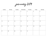 2019 & 2020 Bring Me Calendar 11x8.5