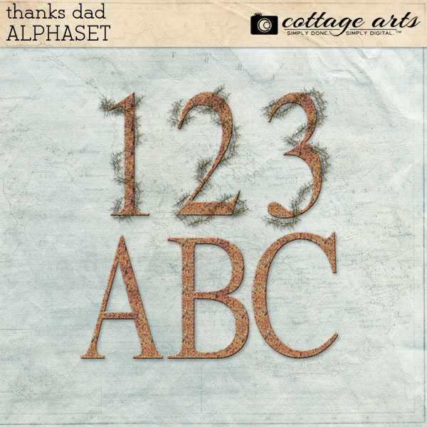 Thanks Dad AlphaSet Digital Art - Digital Scrapbooking Kits