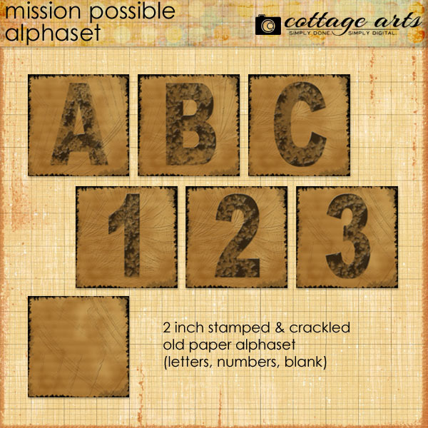 Mission Possible AlphaSet Digital Art - Digital Scrapbooking Kits