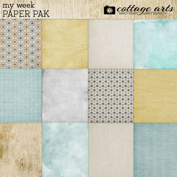 My Week Paper Pak Digital Art - Digital Scrapbooking Kits