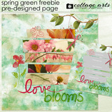Spring Green Pre-designed Page Freebie