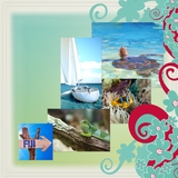 Enchanted Tropical Vacation Fiji 12x12 Page Print Templates