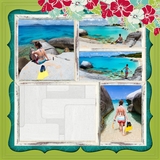 Enchanted Tropical Vacation Virgin Islands 12x12 Page Print Templates